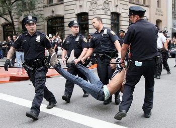 biểu tình bị bắt